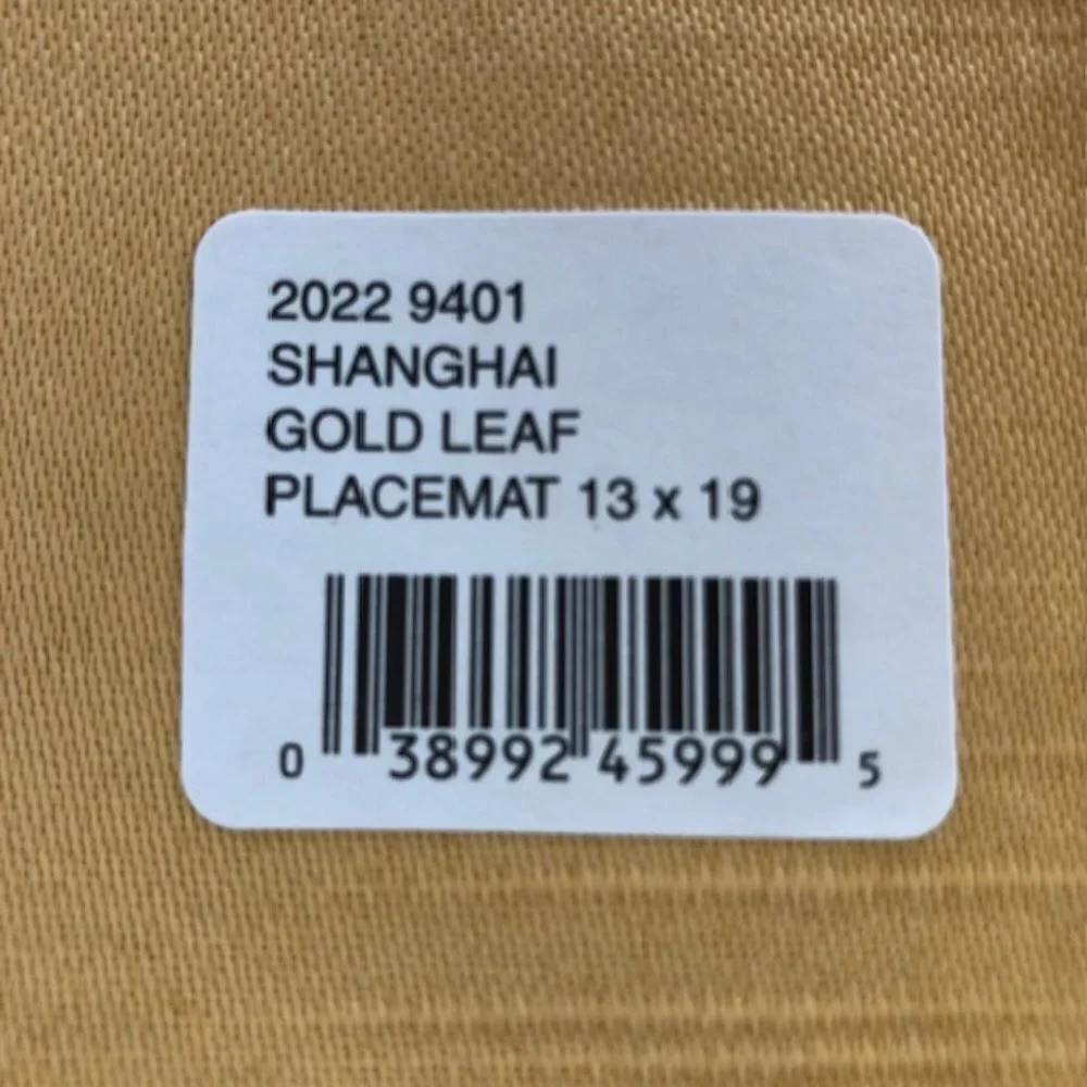 WATERFORD Shanghai Gold Leaf Beaded Place Mats 4